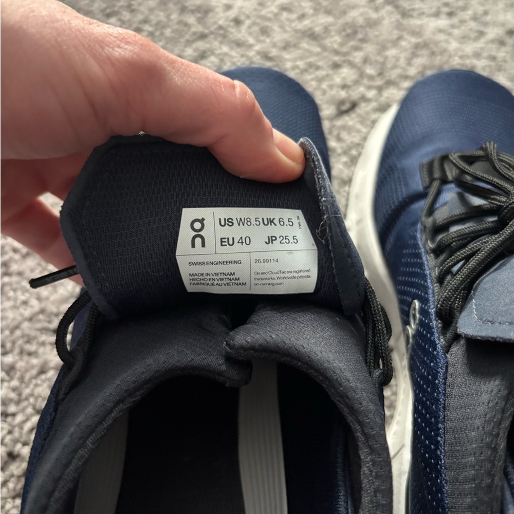 On Running Navy and Black Athletic Shoes - Picture 5 of 5